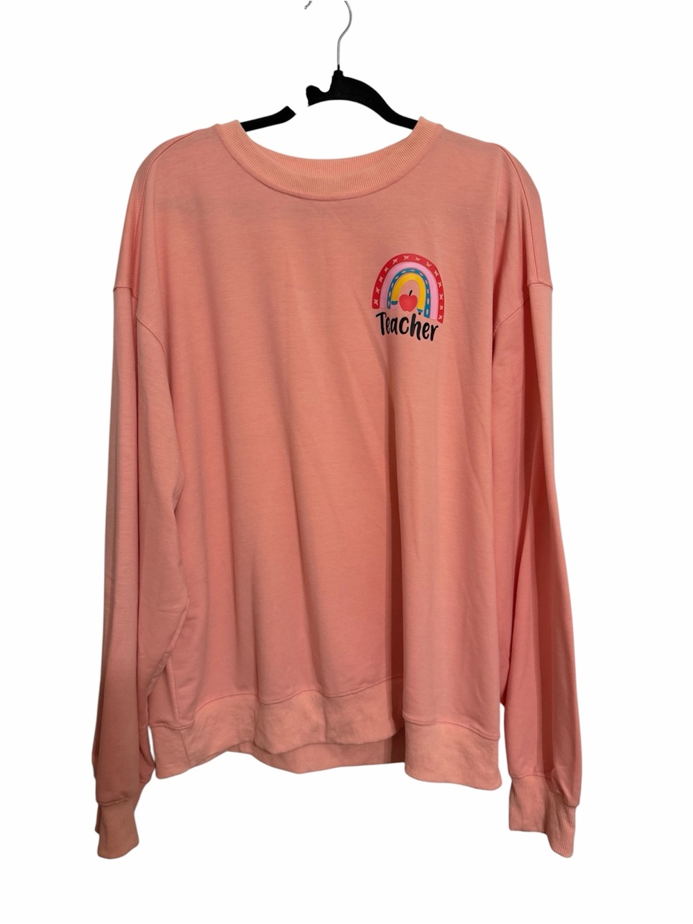 Coral 'Teacher' Long Sleeve Tee
